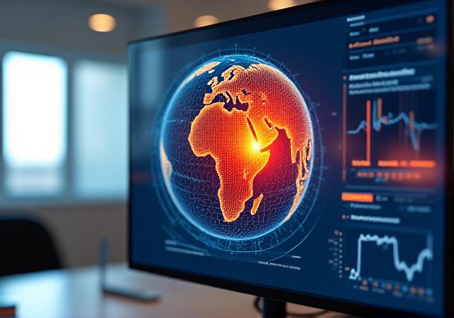 Climate scenario modeling chart showing temperature trajectories