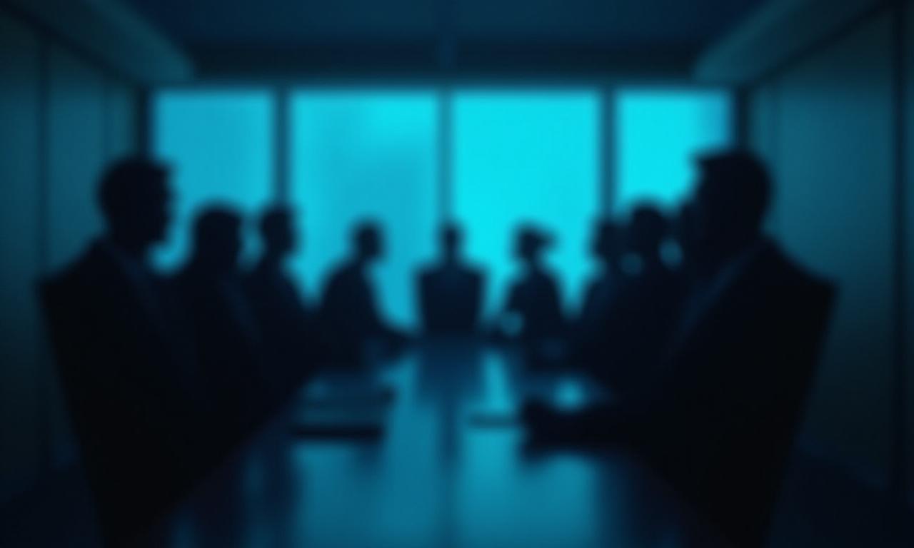 Executive board meeting in a high-tech boardroom